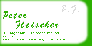 peter fleischer business card